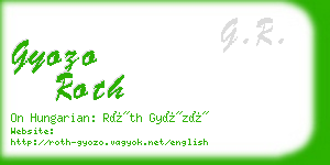 gyozo roth business card